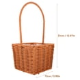thumbnail image 2 of MLINS Woven Floral Basket Picnic Basket Rustic Flower Basket with Handle Woven Basket, 2 of 8