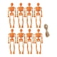 thumbnail image 2 of 8 minifiguras de esqueletos para Halloween, figuras coleccionables de Halloween, 14 cm, manualidades colgantes para fiestas, decoración de Halloween e Naranja, 2 of 8
