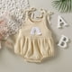 thumbnail image 3 of Gibobby Pañalero de algodón Ropa de mono sin mangas con tirantes para niñas pequeñas y niños pequeños(Beige, 0-3 Meses), 3 of 4