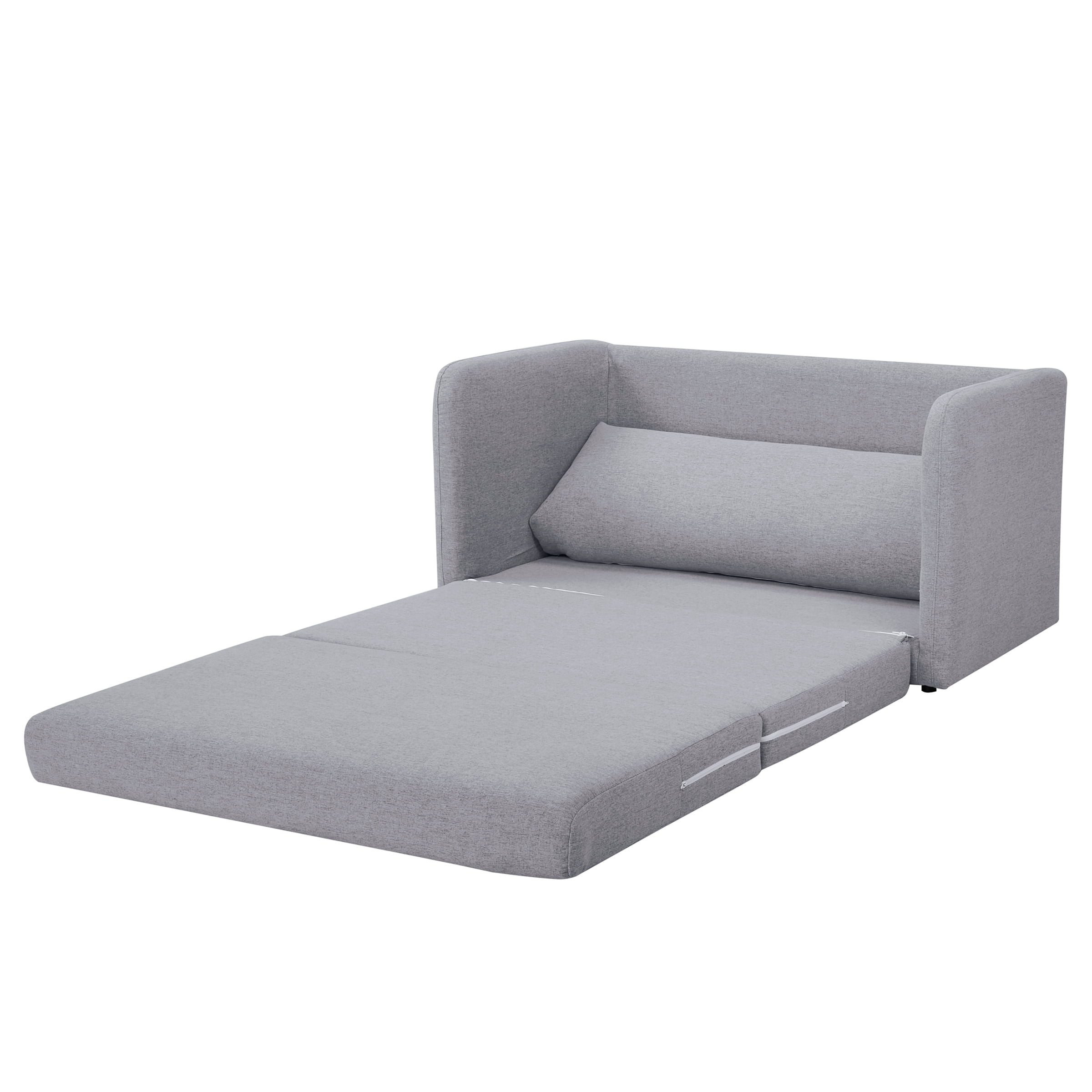 A&D Home Newberry Polyester Loveseat, 2 Person Sleeper Sofa, Light Gray