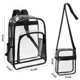 thumbnail image 2 of KOITHOT Large Clear Backpack Heavy Duty and Crossbody Bag Stadium Approved Waterproof PVC Backpacks for Adults School College, 2 of 7