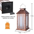 thumbnail image 6 of Hasako 2-Pack 13" Vintage Candle Lantern with Led Flameless Candle (6hr Timer) - IP65 Waterproof Battery Powered - Outdoor Patio Hanging Lanterns Decorative Tabletop Lanterns, 6 of 6