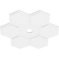 thumbnail image 2 of 40"OD x 4"ID x 14"C x 1"P Daisy Architectural Grade PVC Contemporary Ceiling Medallion, 2 of 11