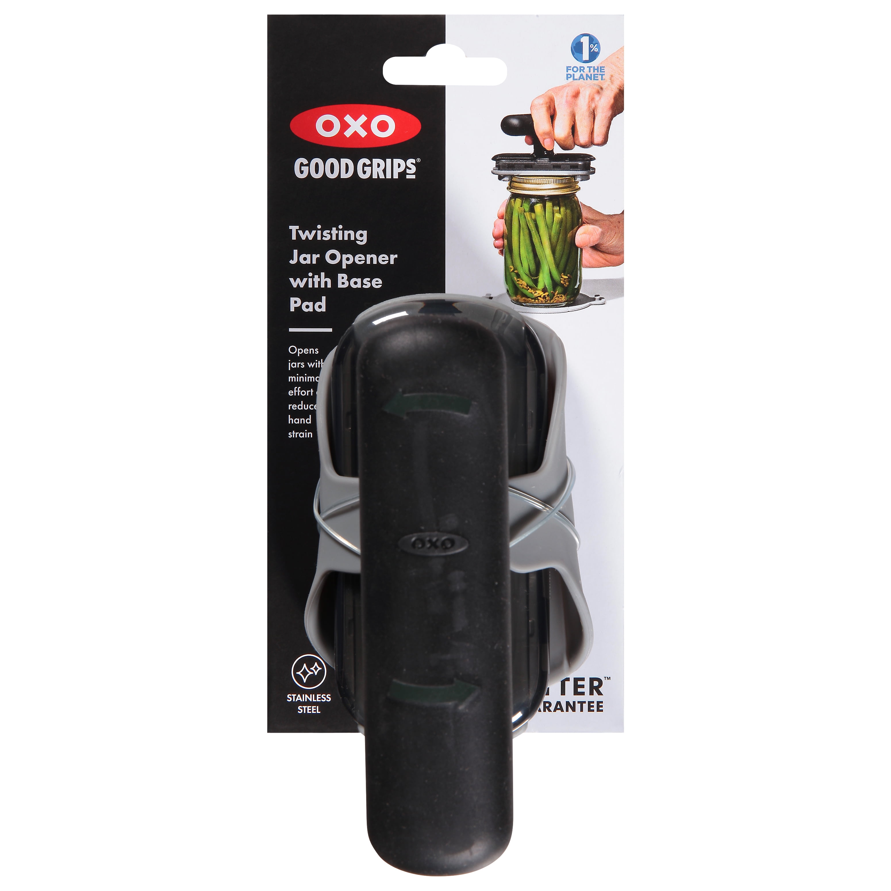  OXO Good Grips Twisting Jar Opener with Basepad, Black : Home &  Kitchen
