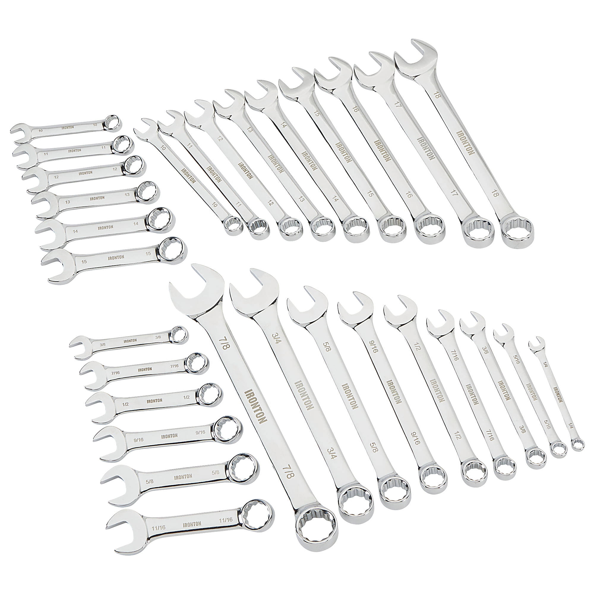 Ironton 30-Pc. SAE/Metric Wrench Set, Model# 38175A