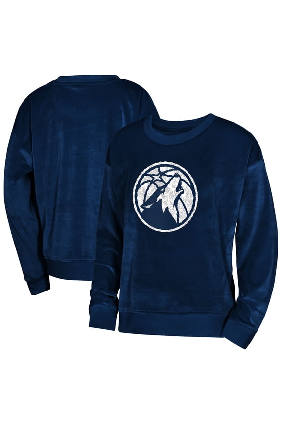 Youth Girls Outerstuff  Navy Minnesota Timberwolves Step Back Sweatshirt