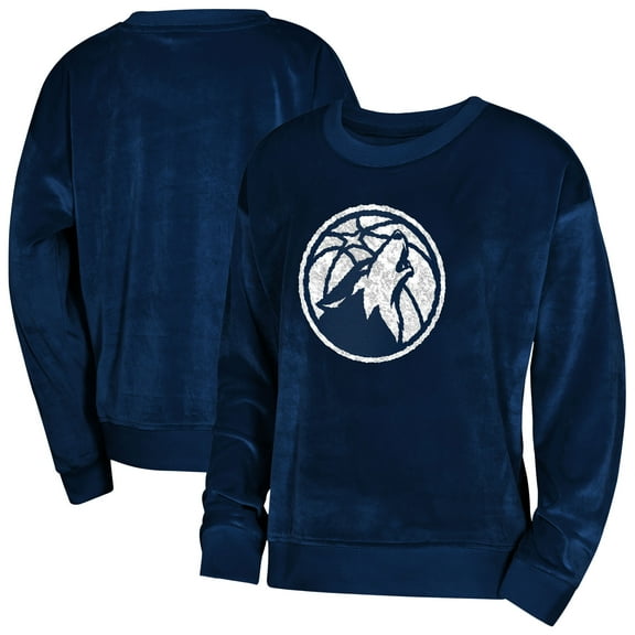 Youth Girls Outerstuff Navy Minnesota Timberwolves Step Back Sweatshirt