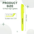 thumbnail image 2 of Yellow Highlighter, 12 Pack High Lighters No Bleeds Highliters Pens Neon Clear View Bright Quick Dry Pocket Marker Pen Sticks Chisel Tip Cute for Books Office Adults Classroom, 2 of 6