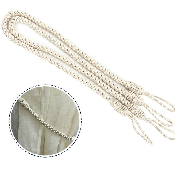 willstar 2pcs rope cord tassel cotteon curtain tiebacks braided hessian buckle home decoration lightbeige walmart com blue medallion curtains