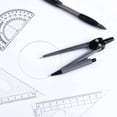 thumbnail image 4 of Math Geometry Kit Math Geometry Kit 8pcs Geometry Tools Compasses Ruler Set Square Geometric Protractors Mechanical Pencils Eraser in Stylish Storage Box(8PCS), 4 of 5