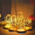 thumbnail image 5 of Árbol de fuego hecho a mano con flores plateadas, caja ciega, cubierta antipolvo, cadena de lámpara, flor eterna de cristal, 5 of 5
