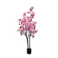 thumbnail image 1 of Artificial Cherry Blossom Tree 4.9ft/5.9ft Tall Realistic Decorative Faux Cherry Blossom Tree In Pot For Wedding Party Decor, 1 of 9