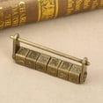 thumbnail image 2 of Bronze Zinc Retro Side-Opening Chinese Zodiac Password Lock, 3.2"×1.4"×0.6", 95g Classical Style Exquisite Small Lock, Perfect Collectible & Gift Idea for Friends, 2 of 7
