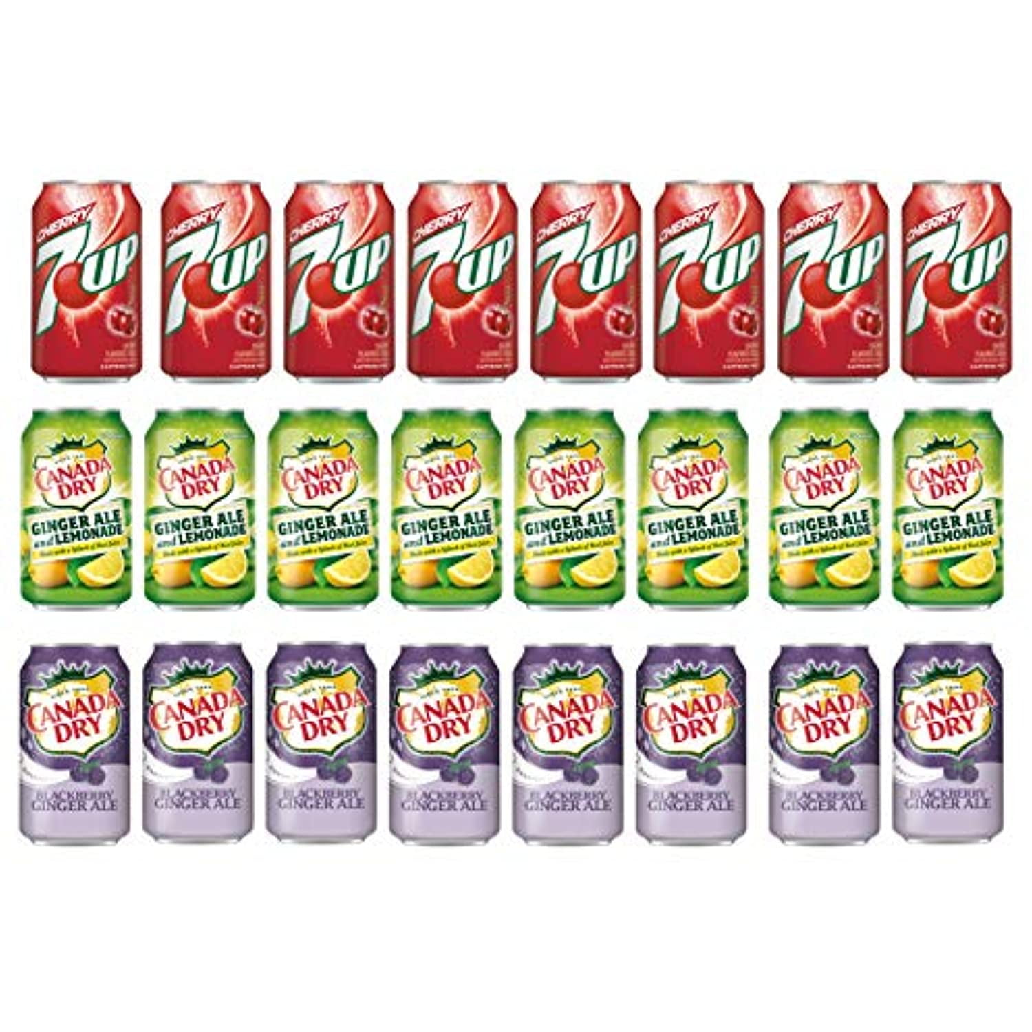 Ginger Ale Variety Pack, Cranberry, Blackberry, Regular, 12 fl oz, 18 Cans