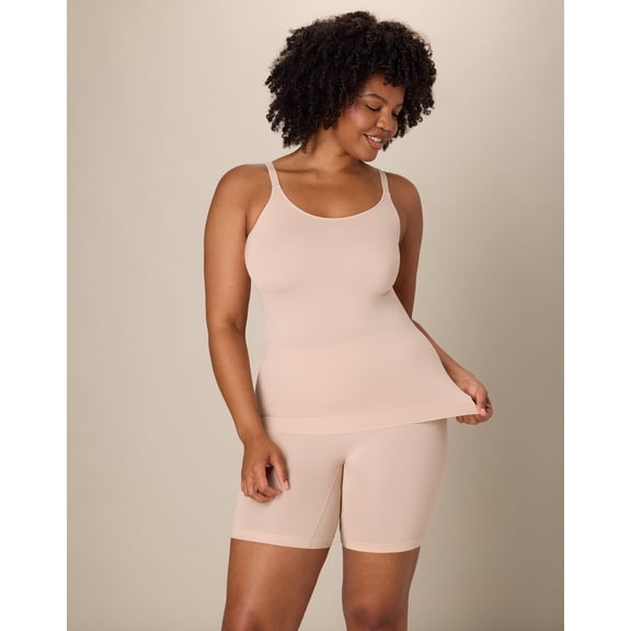 Playtex Smoothing Shapewear Tank Top Camisole, Moisture-Wicking Almond 2XL Women's