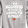 thumbnail image 3 of Instant Message - I'm A Scorpio Loyal To A Fault - Toddler & Youth Crewneck Fleece Sweatshirt, 3 of 6