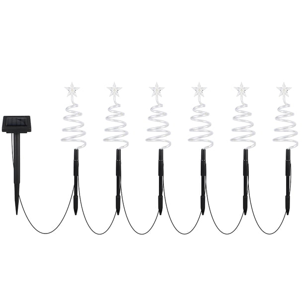 Luces Solares en Espiral para Navidad Con Adorno Patio Porche Exterior