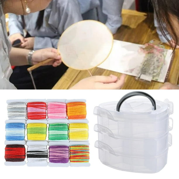Caja de almacenamiento de plástico de 1 pieza, organizador multiusos y estuche de almacenamiento para manualides, cosméticos, papelería, hilo Los 203x193x116 cm Soledad organizador de manualidades de costura