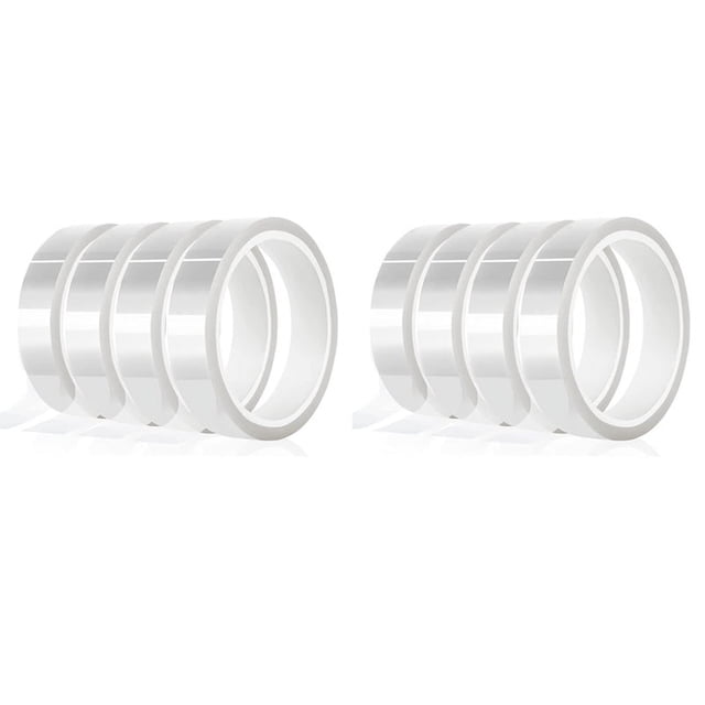 8 Rouleaux 20mm X33M(108 Pieds) Ruban Chauffant Transparent pour Htv Ruban Électrique Transparent Sublimation Haute Température Résistant à la Chaleur
