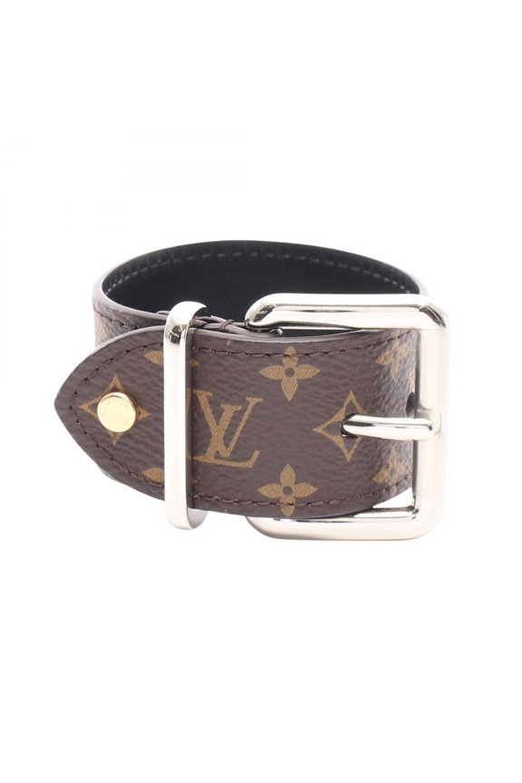 Pre-Owned Louis Vuitton LOUIS VUITTON Cuff LV Emblem Monogram Bangle Accessory Stainless Steel...