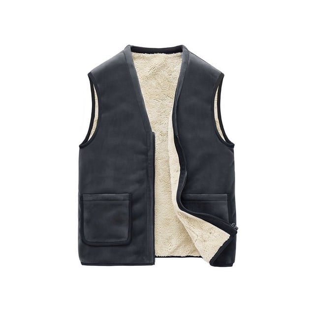 Minnieouse Chaqueta sin mangas de otoño para hombre, abrigo a prueba de viento, chaleco, ropa gruesa ligera sin costuras con bolsillos con cremallera, Abrigos y chamarras Gris L Minnieouse AP013254-01