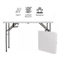 thumbnail image 4 of Mesa Plegable Portátil CJR tipo Portafolio 122cm 2pz Blanco, 4 of 6