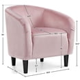thumbnail image 6 of Yaheetech Velvet Upholstered Accent Chair for Living  Room,Pink, 6 of 13