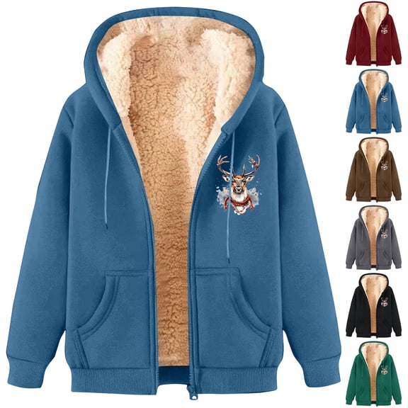 SeCaotees Graphic Hoodies for Men Sherpa Lined Fleece Jackets Cozy Zip Up Jacket with Pockets Winter Coats Soft Comfy Fuzzy Warm Hoodies Casual Long Sleeve Outerwear Sweatshirt Black,L
