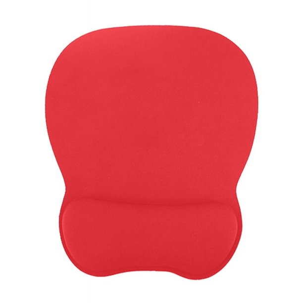 Xiao Hua Almohadilla para el ratón con soporte de gel para la muñeca, superficie lisa, para almohadillas protectoras, base Pu antideslizante para aliviar el dolor, 24,4 x 21,4 cm, color rojo.