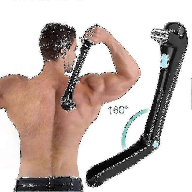 Men Electric Back Hair Shaver Depilation Manual Cordless Foldable Body Hair Trimmer Hair Removal Tool Shower