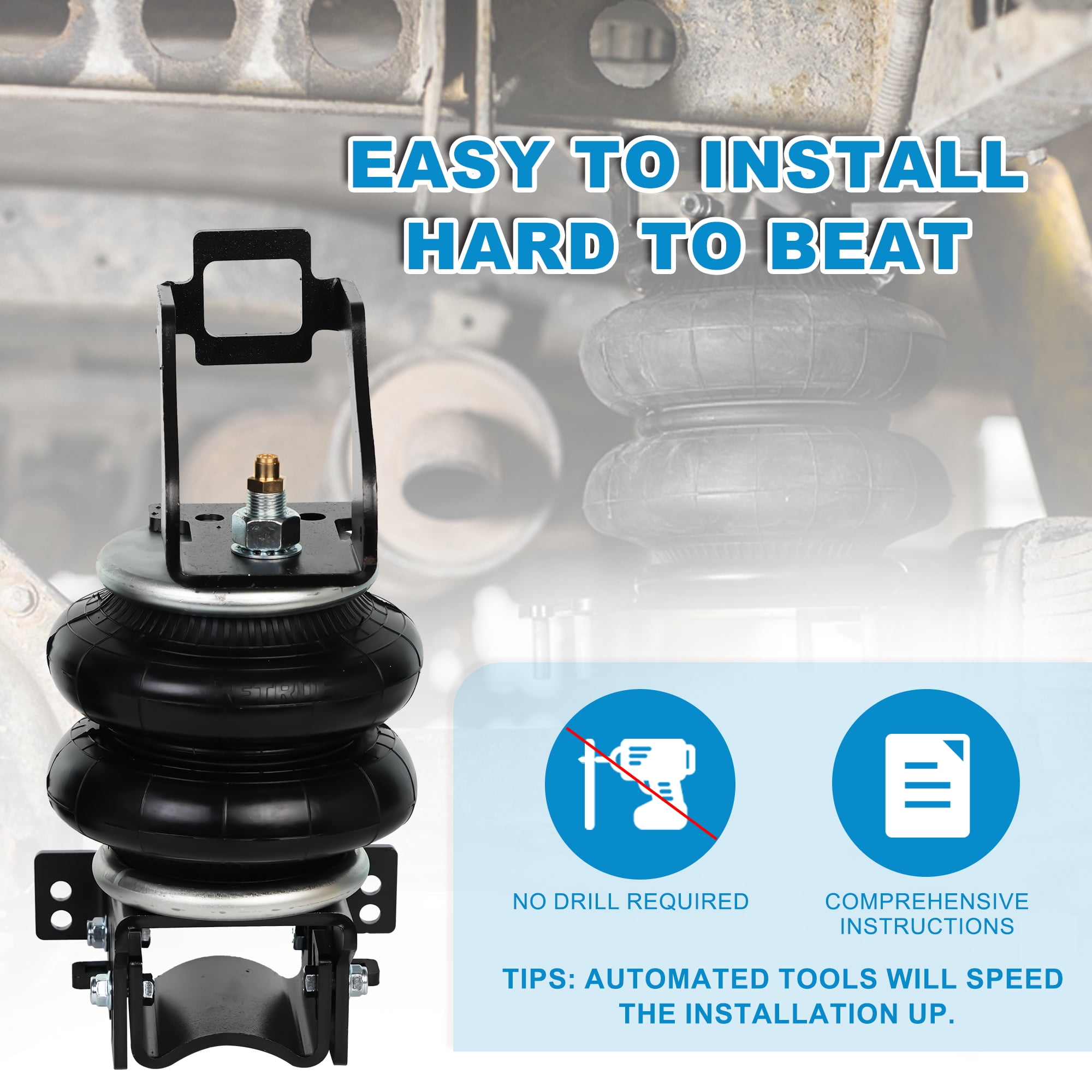 2011-2016 F250/F350 Rear Air Suspension Lift Kit 2011-2013 F450 Air Spring FORD