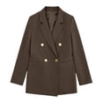 thumbnail image 5 of Ynynloco Blazers for Women Business Casual Long Sleeve Button Down Open Front Suit Jacket Dressy Work Blazer with Pockets Winter Fall Outfits, 5 of 5