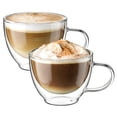 thumbnail image 1 of Juego de 2 tazas para café Ecooe de doble pared de vidrio borosilicato, 350 ml, 1 of 8