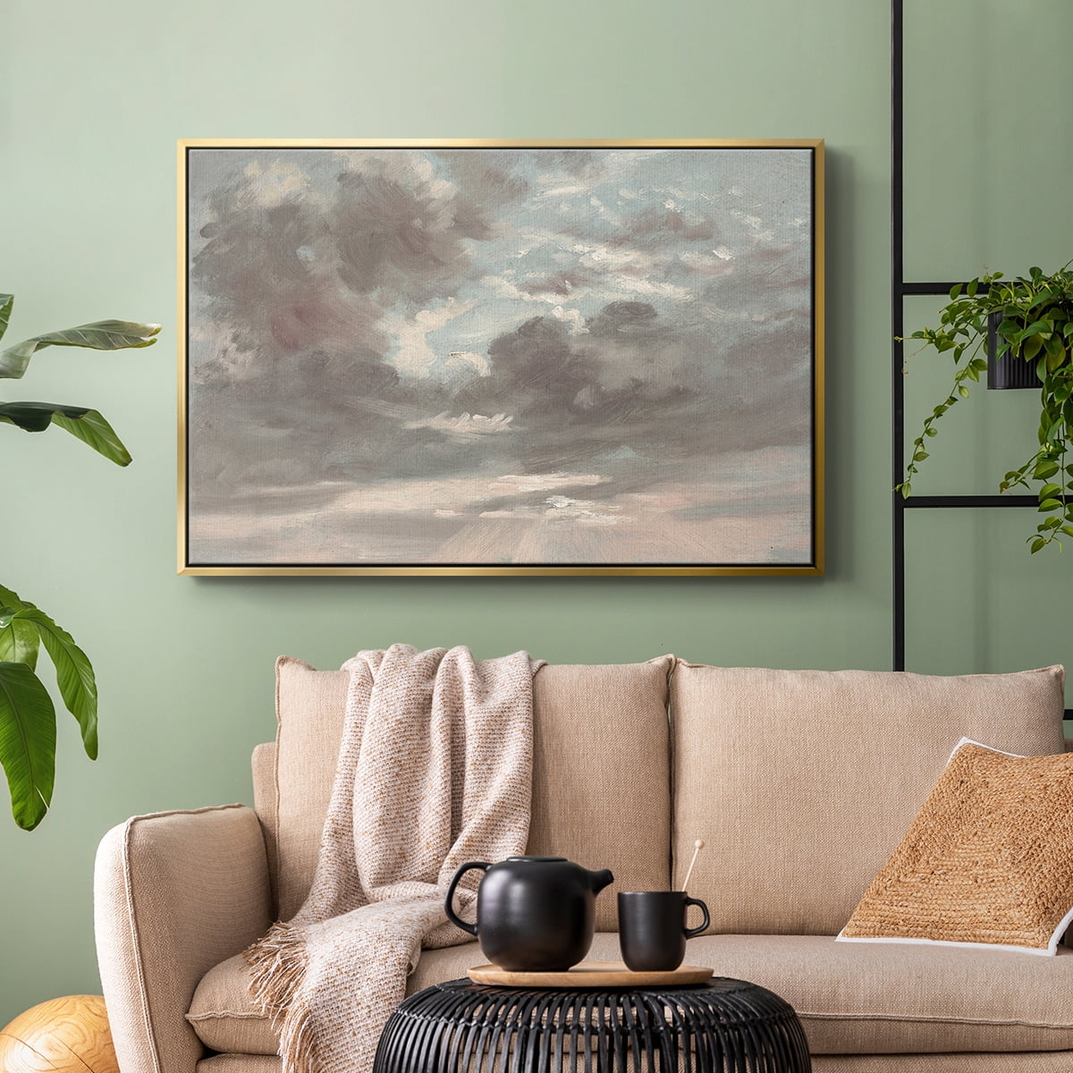 Vintage Landscape-CCXXXV By Wexford Home Framed in Gold Wood Gallery Wrapped Canvas 25 in. x 37 in.