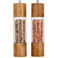 thumbnail image 1 of Juego de molinillo de sal y pimienta acrílico de primera calidad, molinillos manuales de sal y pimienta, coctelera de madera con núcleo de cerámica ajustable, molinillo de sal y molinillo de pimienta,, 1 of 6
