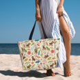thumbnail image 3 of Wukai Monkeys in the Jungle Print Zipper Bag,large Beach Tote Bag,Waterproof Sandproof Bag,Grocery and Picnic Tote Travel Bag, 3 of 5