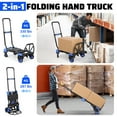 thumbnail image 2 of 2-1 Diable Pliant, Diable Pliable avec Poignée Rétractable et Roues, Capacité de 330 Lb, pour Bagages/voyage/bureau/déménagement, 2 of 8