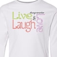 thumbnail image 4 of Inktastic Live, Laugh, Love Long Sleeve Youth T-Shirt, 4 of 5