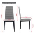 thumbnail image 5 of Dining Chair Set of 2, Velvet Dining Chairs with Curved Back & Foot Cap Protection for Dining Kitchen, Living Room Side Chairs with Stable Frame Heavy Duty High Back Design ,Gray, 5 of 9