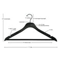 thumbnail image 5 of Nahanco 17” NAHANCO SlimLine Wooden Suit Hanger With Pant Bar - Raw W Gunmetal, 5 of 6