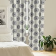 thumbnail image 2 of Ambesonne Oriental Curtains, Leafy Medallion, Pair of 28"x95", Grey Yellow Violet Blue, 2 of 5