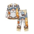 thumbnail image 1 of Balery Hello Summer Cute Gnome Pijama para Hombre de Dos Piezas con Manga Larga, Conjunto de Dormir y Descanso Suave con Bolsillos-Small, 1 of 7