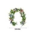 thumbnail image 3 of Colorful Easter Egg Garland with Bow - 6ft Spring Wreath for Front Door, Indoor & Outdoor Home Decor, 3 of 9