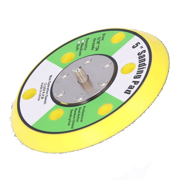 Pulidora Buffer, almohadilla de lijado de 5 pulgadas, placa de respaldo de 5/16‑24, soporte de disco de pulido, resistente y duradero