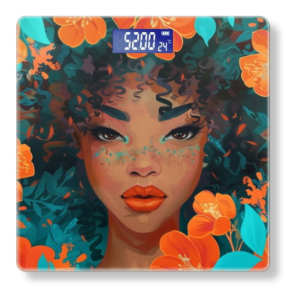 Bathroom Scale, Highly Accurate Digital Body Scale,Precisely Measures Weight up to 400 lbs-Beautiful African Woman With Big Brown Eyes