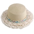 thumbnail image 4 of Tea Party Hats Easter Women's Elegant Lace Sun Hat for Home Wear Comfortable Breathable Wide Brim Summer Hat Fashionable Accessory for All Seasons, 4 of 4