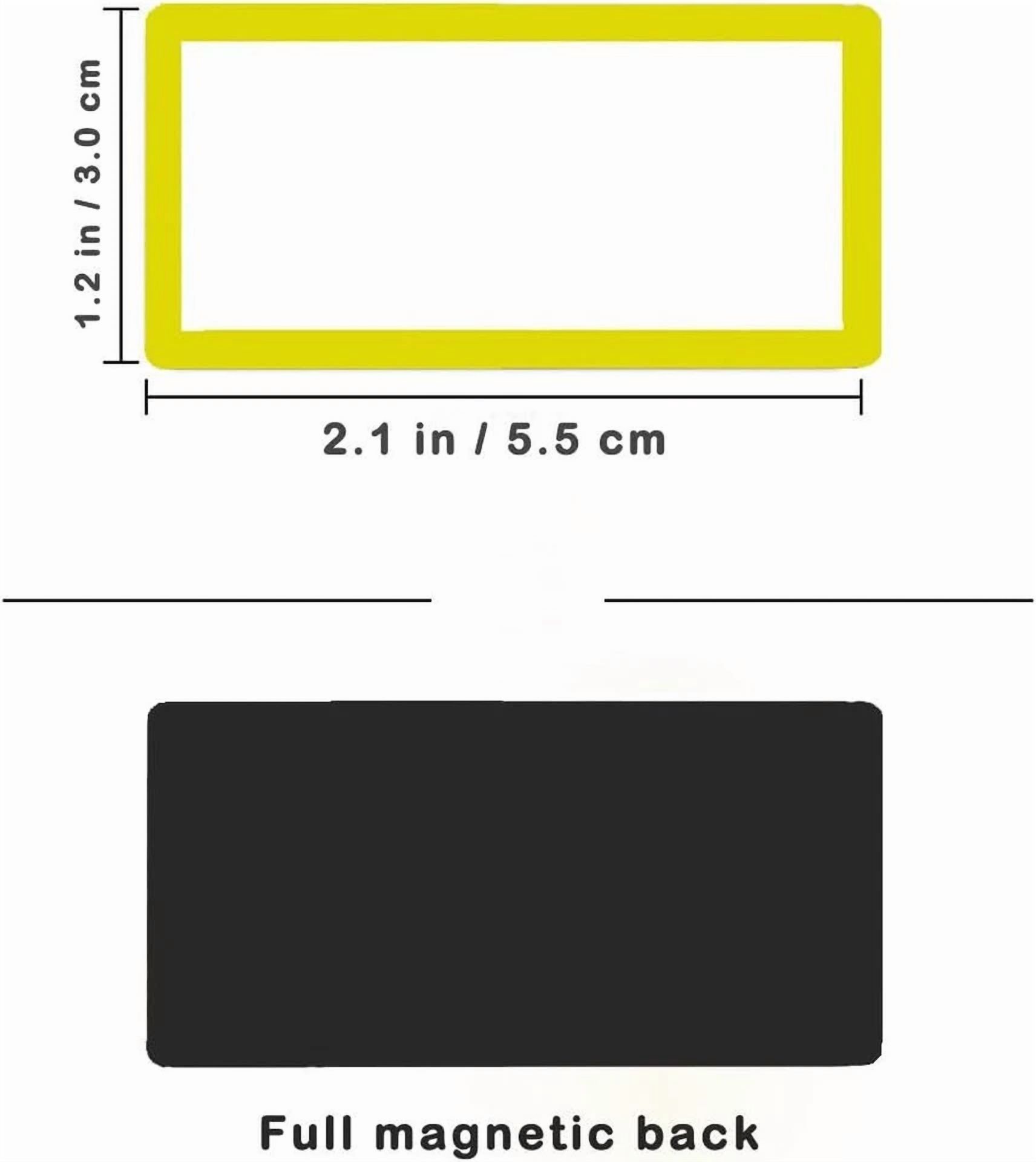36Pcs - Magnetic Dry Erase Labels Blank Name Tags Reusable Magnets 2.1" X 1.2"