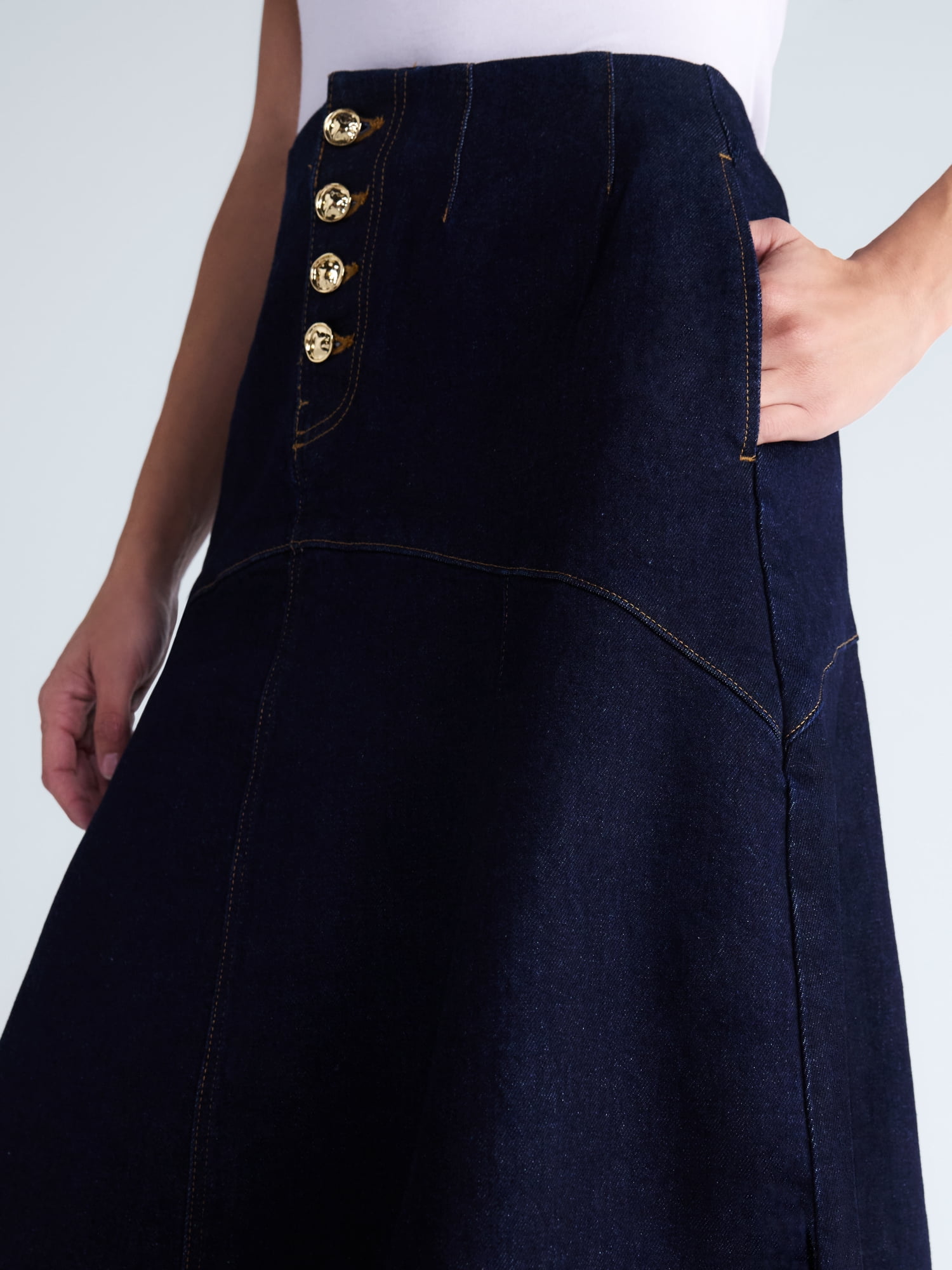 Scoop Women's and Women’s Plus Flare Midi Skirt, Sizes XS-4X