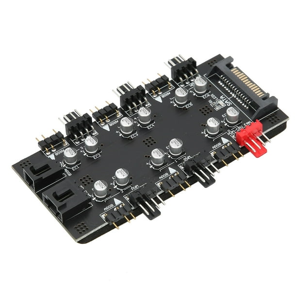 6 Way Splitter Hub, Simple Wiring 4PIN Fan PWM ARGB Hubs Extender For