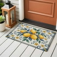 thumbnail image 4 of 2x3 Ft Entryway Area Rug, Yellow Blue Lemon Kitchen Rug Runner Washable Floor Mat, Summer Botanical Watercolor Non Slip Indoor Door Mat Throw Carpet for Bathroom Living Room Bedroom, 4 of 8